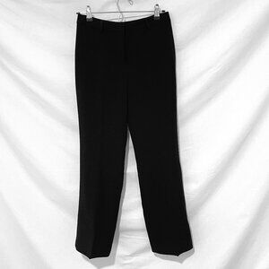 Petite Sophisticate Women’s Lined Straight Leg Black Trousers Size 4